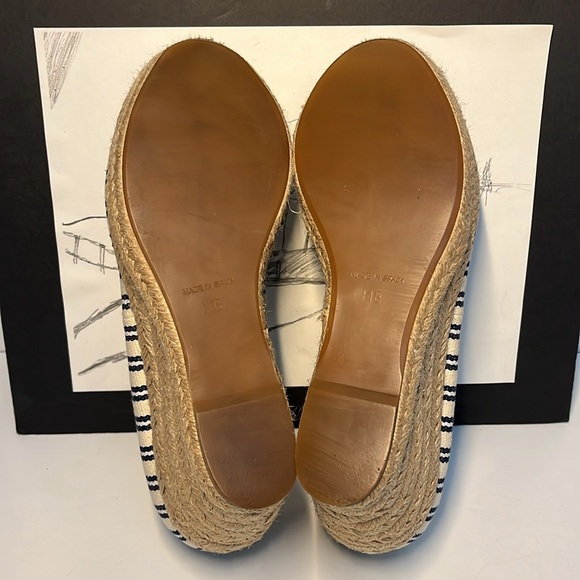 Tory Burch Jackie Striped Peep-Toe Wedge  Women’s Size US 11 B - Picture 12 of 15